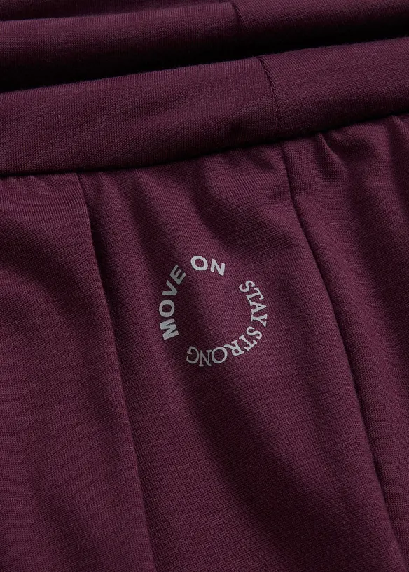 Wijde sportbroek met omklapbare tailleband, bonprix