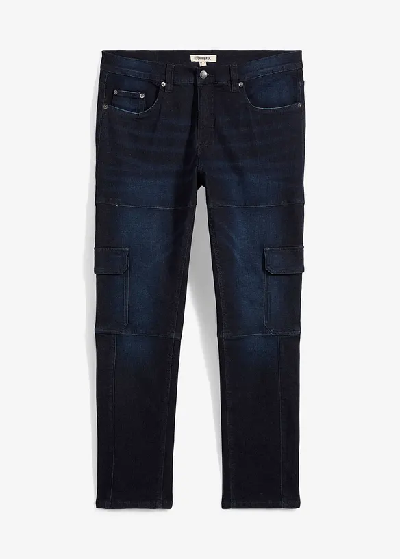 Slim fit cargo stretch jeans, straight, bonprix