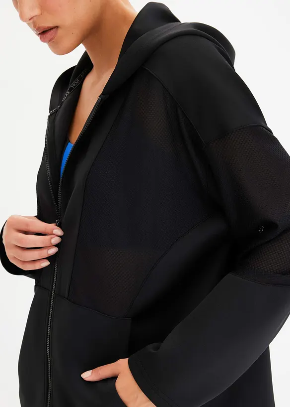 Oversized sportjas met transparant mesh, bonprix