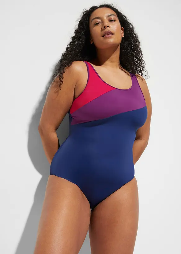 Sportbadpak met inzetstukken in contrasterende kleuren, bonprix