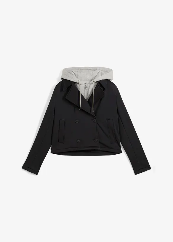 Jas met contrasterende capuchon, bonprix