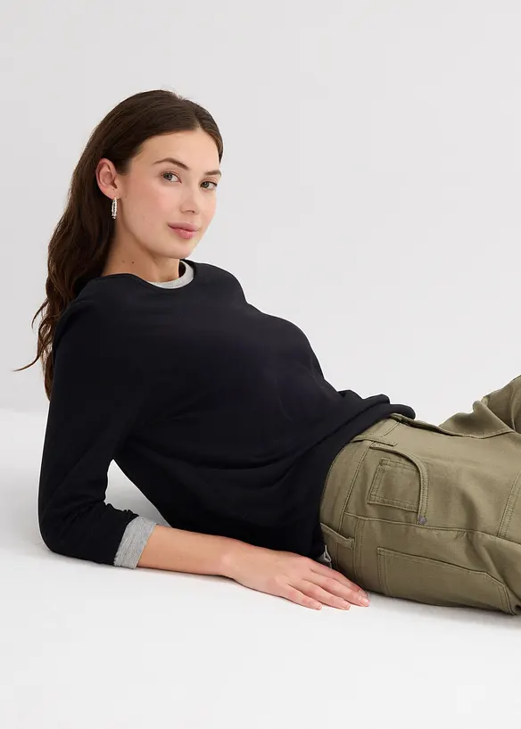 Twill broek van elastische katoenmix, bonprix
