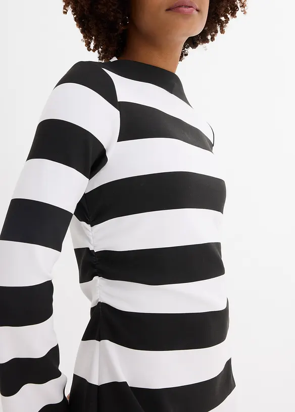 Jersey jurk met opstaande kraag, bonprix