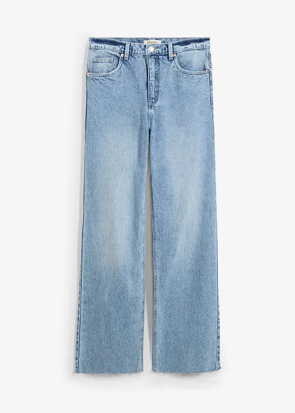 Wide leg jeans, high waist, full length, bonprix