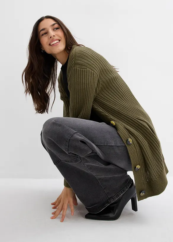 Wide leg jeans, mid waist, bonprix