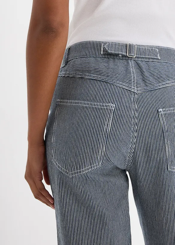 Straight jeans, high waist, gestreept, bonprix