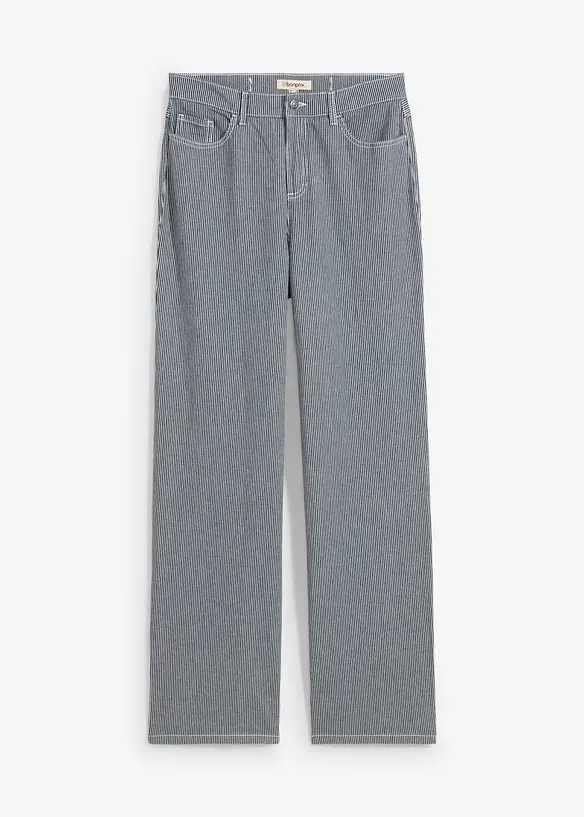 Straight jeans, high waist, gestreept, bonprix