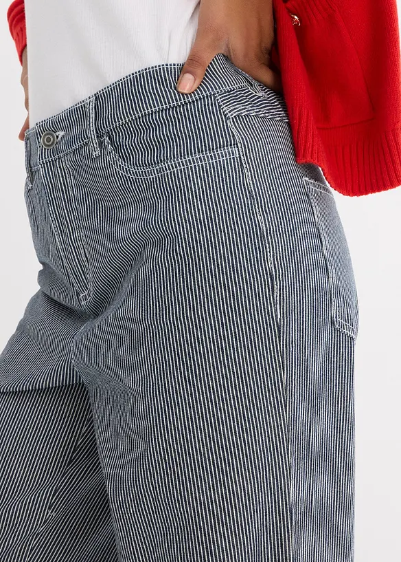 Straight jeans, high waist, gestreept, bonprix