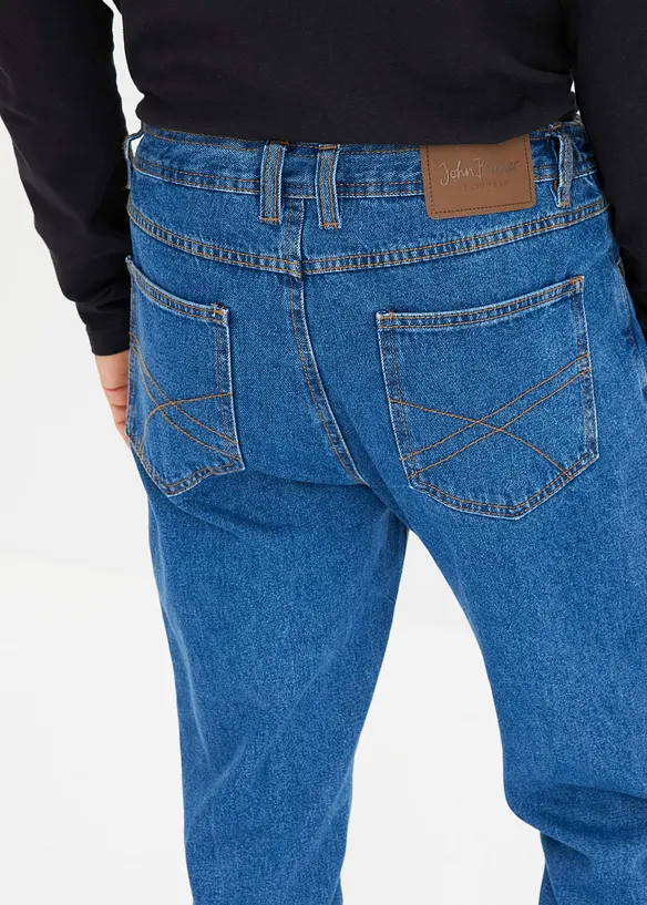 Classic fit jeans met deels elastische tailleband, straight, bonprix