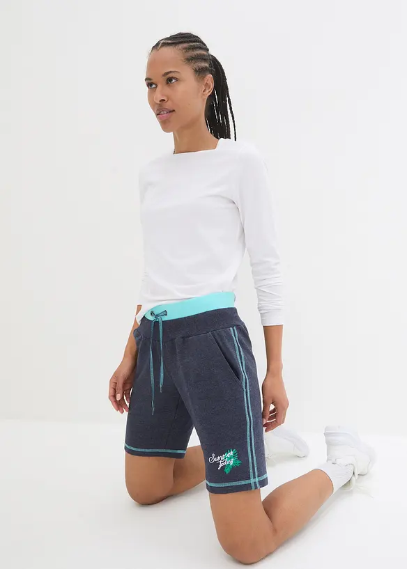 Sweat short van katoenmix, bonprix