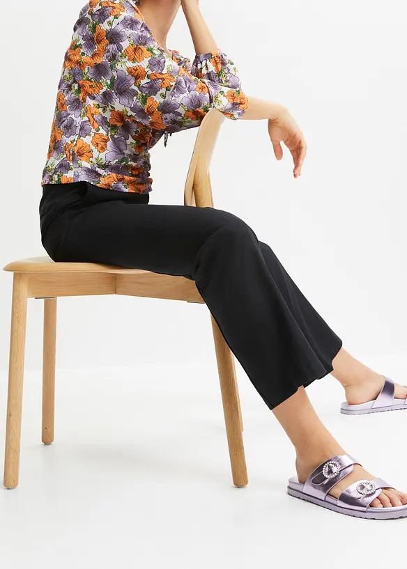 High waist linnen broek van een linnen-viscosemix, bonprix