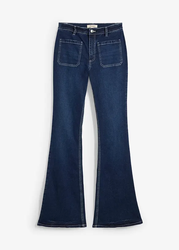 Bootcut jeans high waist, stretch, bonprix