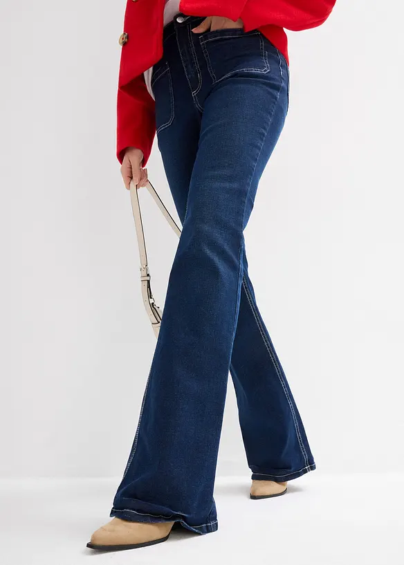 Bootcut jeans high waist, stretch, bonprix
