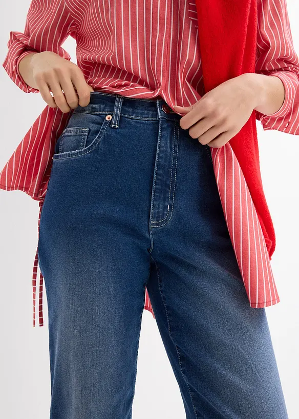 Mom jeans high rise, cropped, bonprix