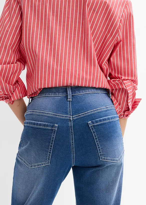 Mom jeans high rise, cropped, bonprix