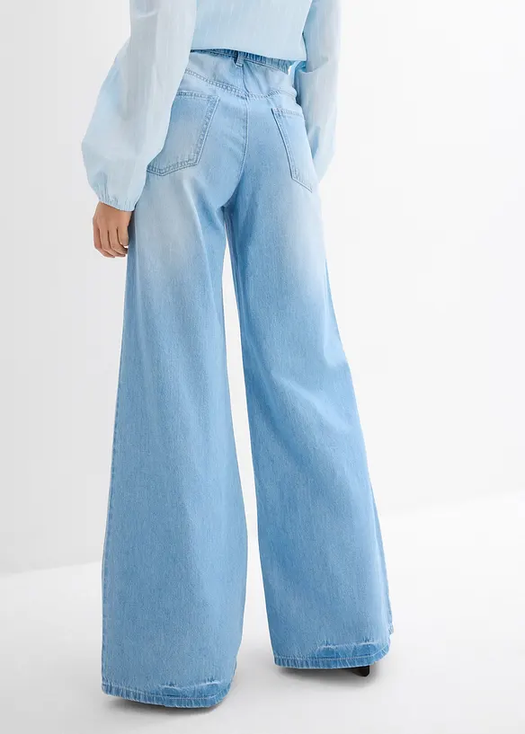 High waist jeans wide leg, bonprix