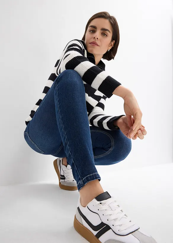 Skinny jeans mid waist, cropped, bonprix