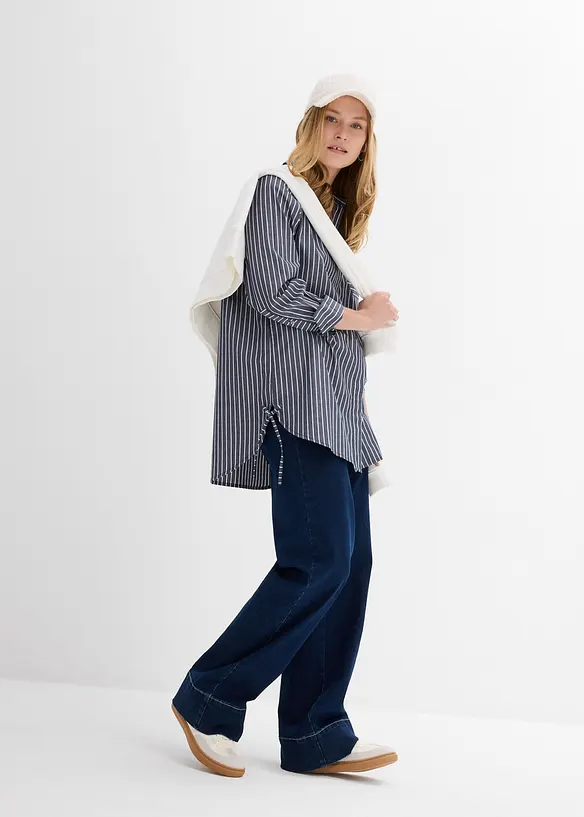Oversized blouse van katoen, bonprix