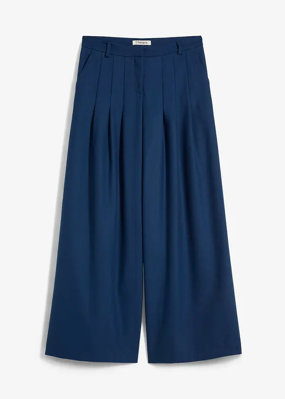 Bandplooibroek met hoge band van viscose-mix, bonprix