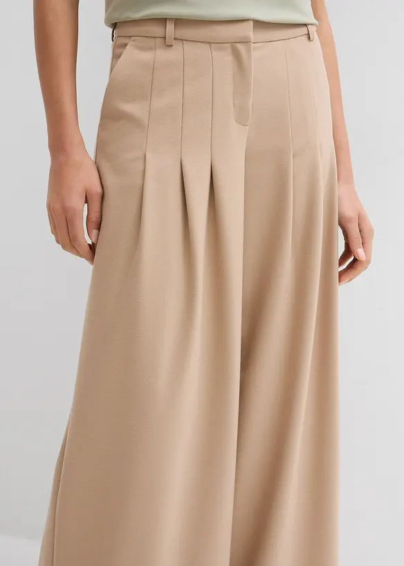 Bandplooibroek met hoge band van viscose-mix, bonprix