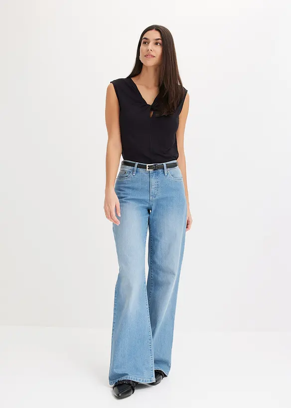 Jersey top met twist, bonprix