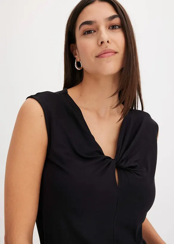 Jersey top met twist, bonprix