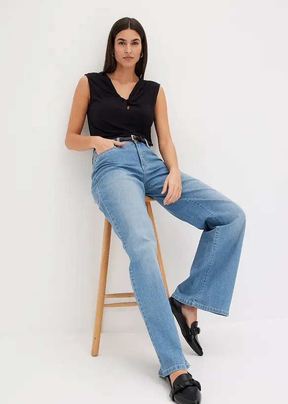 Jersey top met twist, bonprix