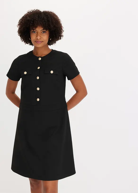 Mini jurk met licht uitlopende rok, bonprix