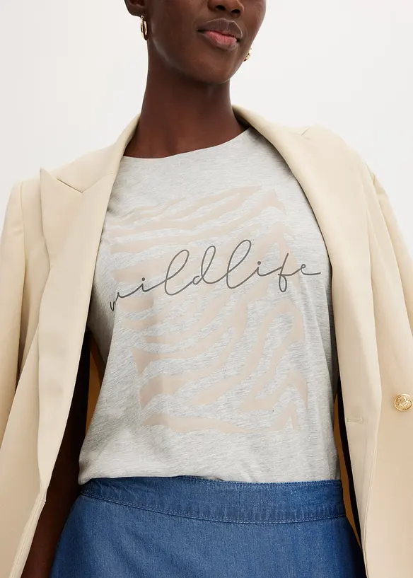 Shirt met opvallende zebra print, bonprix