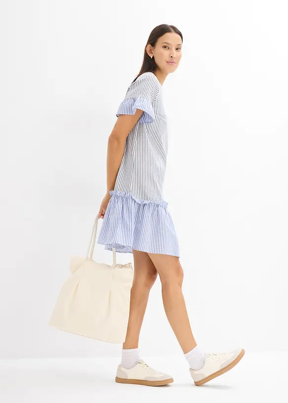 Seersucker mini jurk, bonprix