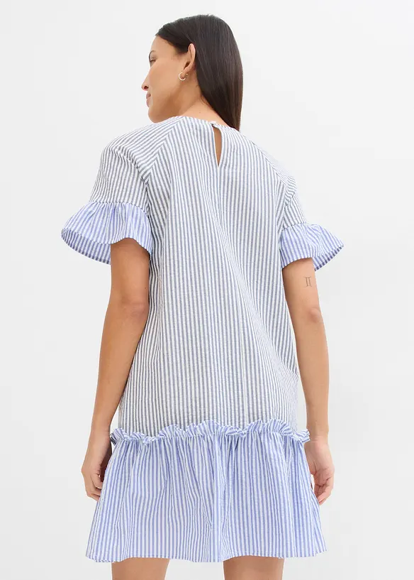 Seersucker mini jurk, bonprix