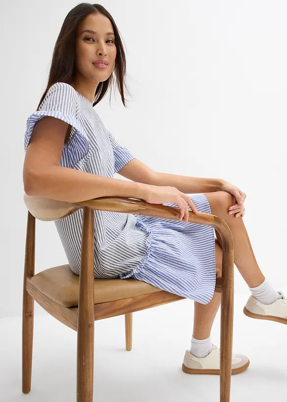 Seersucker mini jurk, bonprix