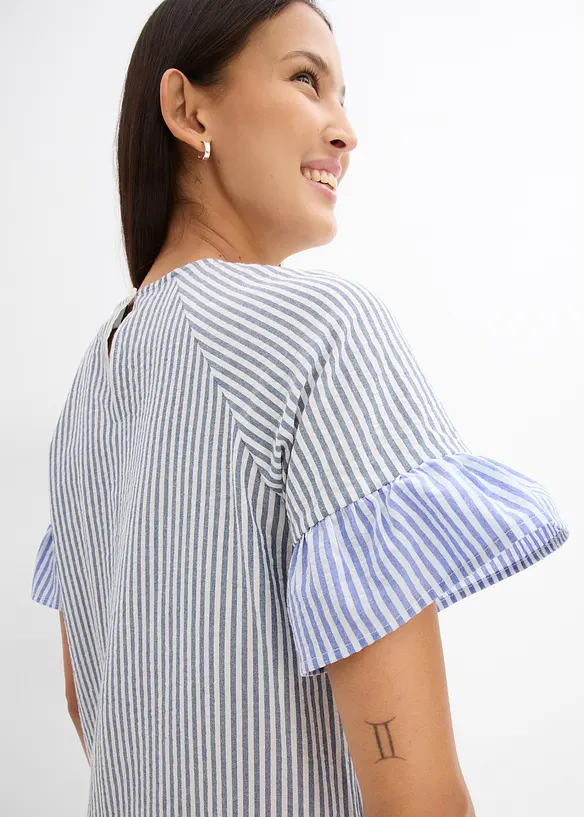 Seersucker mini jurk, bonprix