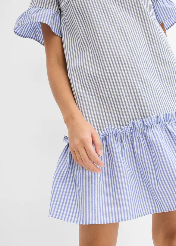 Seersucker mini jurk, bonprix