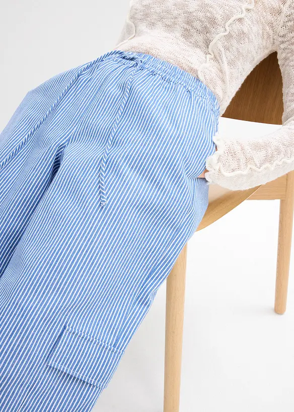 Cargo broek met bequé tailleband, bonprix