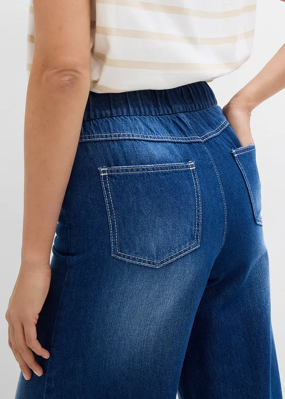 Wide leg jeans, mid waist, comfortabele band, bonprix