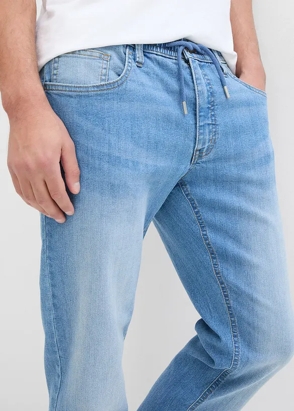Lichte regular fit stretch jeans, straight (set van 2), bonprix