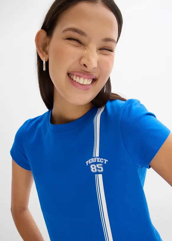 Kort T-shirt met print, bonprix