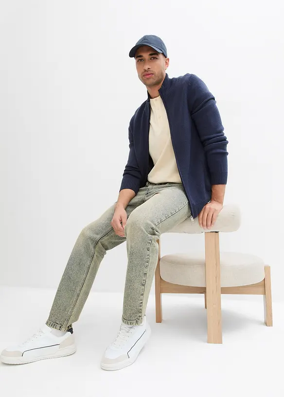 Regular fit stretch jeans van stevig denim, straight, bonprix