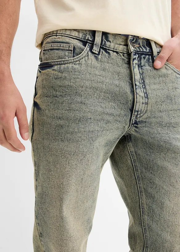 Regular fit stretch jeans van stevig denim, straight, bonprix