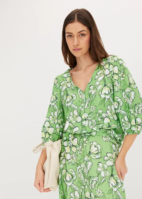 Blouse van fijne viscosemix, bonprix