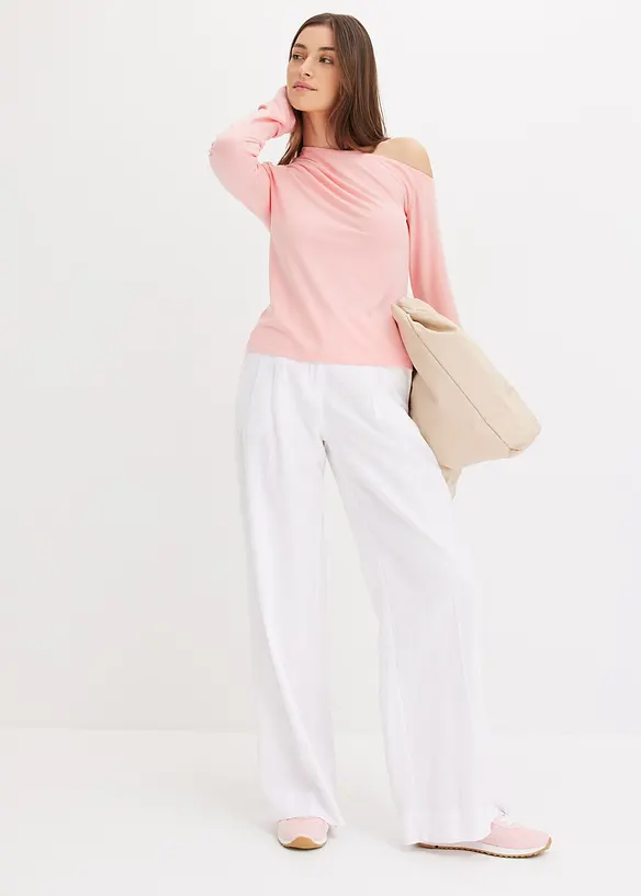 Off shoulder shirt met rimpels, bonprix
