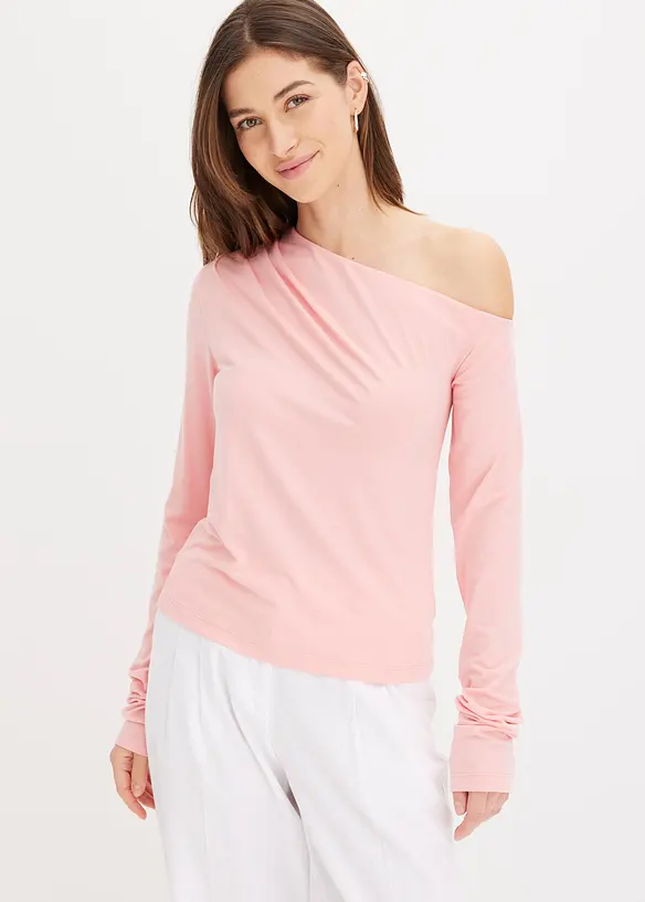 Off shoulder shirt met rimpels, bonprix