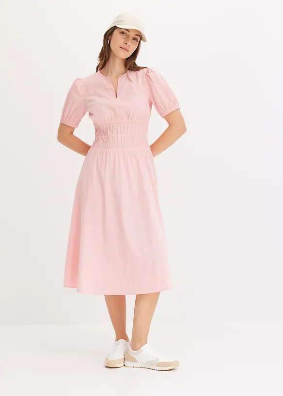 Midi jurk met elastische taille, bonprix