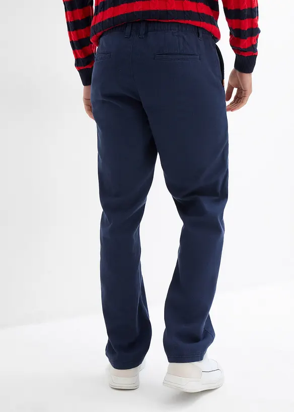 Relaxed fit chino van puur katoen, straight, bonprix