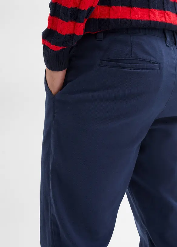 Relaxed fit chino van puur katoen, straight, bonprix