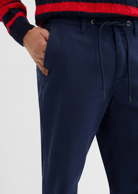 Relaxed fit chino van puur katoen, straight, bonprix