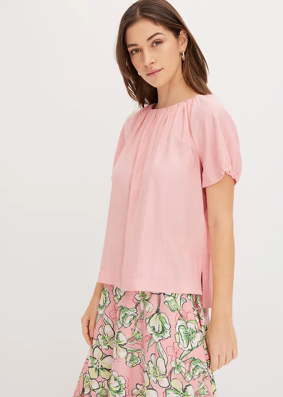 Blouse van gestructureerde crinkle, bonprix