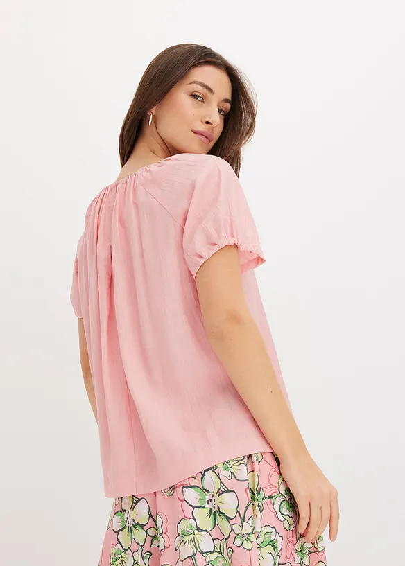 Blouse van gestructureerde crinkle, bonprix