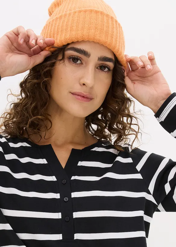 Henley shirt van biologisch katoen, bonprix